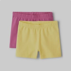 Blue, Black, Pink, and Yellow Stretchy Elastic Waist Shorts